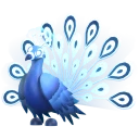 Mega Neon Moonbeam Peacock